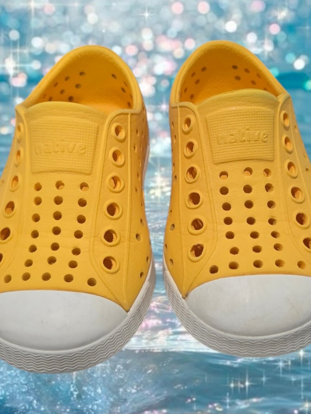 Native Kids Jefferson Crayon Yellow Slip-On Sneakers
